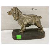 Vntg Frankart Brass Cocker Spaniel Bookend