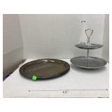 Silver Metal Serving Trays