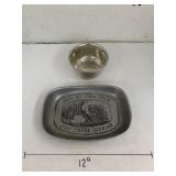Metal Plate and Bowl