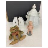 Art Deco S/P Shakers, T&R Boote Ironstone Bowl,