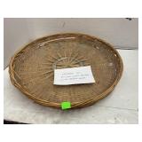McKee 14 inch Etched Glass Platter