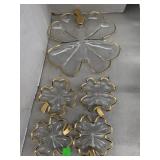 Gold Trimmed Clover Dishes