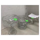 3cnt Vntg Cut Glass Bowls