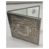 Silver Platted Compact Mirror