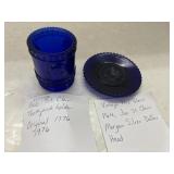 2 Pieces St. Clair Vntg Blue Glass - Toothpick