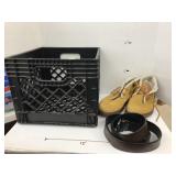 Timberland shoes sz 10.5, Leather Belt, Crate