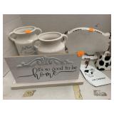 Home Vases, Sign, Pig Decor, Cow Decor