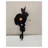 Metal rabbit wall hook
