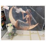 Boho Picture, Pottery, Music Box, and Decor