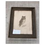 Martha Hinson Owl Pencil Drawing