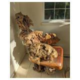 Off Site Pick Up- Manzanita Wooden Chair Sheepskin