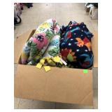 Box of Fleece Kids Blankets