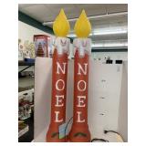 2 Noel Candle Blow molds, work