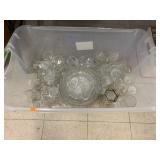 Large Tote of Clear Glass