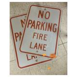 2- No parking fire lane signs