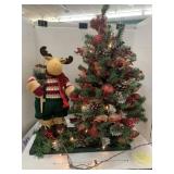 Moose and Tree Light up Decor