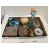 Cat Bottle (ear chipped), Bird, Vase, Misc Decor