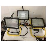 3cnt Work Lights, one bulb broken