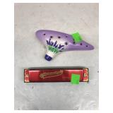 Hand Painted Ocarina & Harmonica