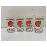 Set of 4 Cleveland Browns glasses