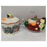 Teapot and Pear Container