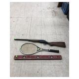 Toy Wooden Gun, Tennis Racquet, Level