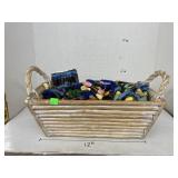 Hugh lot of new floss in wood basket