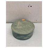 Vntg Incolay stone jewelry or trinket box