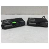 Pair of am/fm clock radios