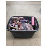 Tote of Ribbon, Craft Flowers, etc.