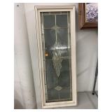 Leaded glass window insert 14" x 38"