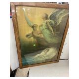 framed print art titled Angels & Praying Girl