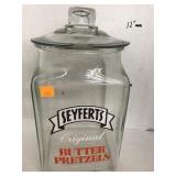 Glass Seyferts Pretzel Container