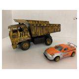 Mighty Wheels dump Truck and pull back Car