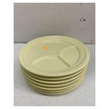 Set of 7 Dallas Ware sectioned plates