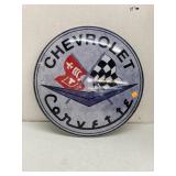 Metal Chevy Corvette sign
