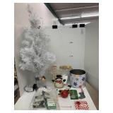 Christmas Lot, Tree, Ornaments, Chalk