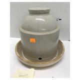 Vntg Chicken Waterer, Heavy  Stoneware