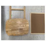 Cork board and tray Table