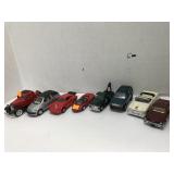 8 Metal Cars, 3 pull Backs