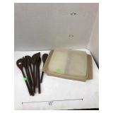 VTG Tupperware & Wooden Utensils
