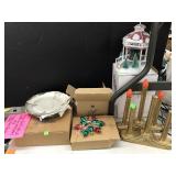 Vntg Christmas Lot, Avon Items, Lights, Ornaments