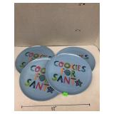 4cnt Cookies For Santa Plates
