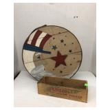 Wooden Cheese Box & Wooden Hat Box