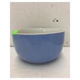 Vntg Stoneware Bowl  (blue/white interior) slight