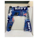 Navy fleece scarf