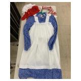 Costume, Hat, socks,Bloomers, Raggedy Ann