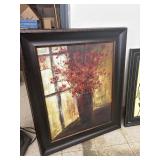Framed Signed Art Print approx 32 x 38.5 inches