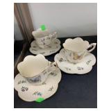 3 cup and saucers