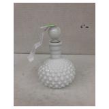 Hobnail Milk Glass Perfume Bottle